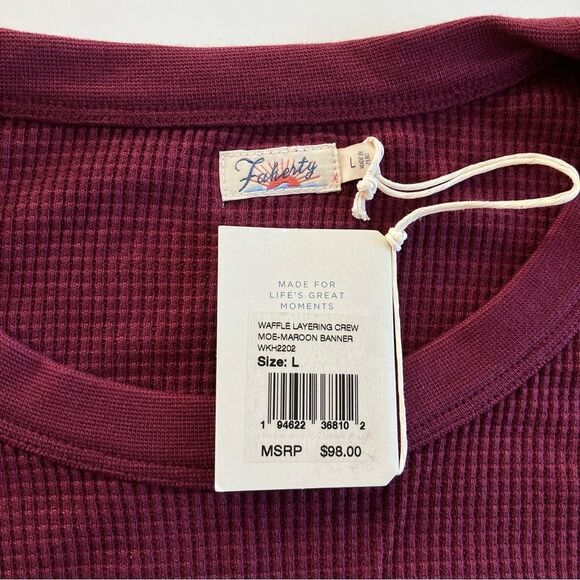 Faherty Oversized Waffle Crew - Picture 5 of 10